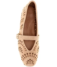 Gentle Souls Wini Laser Cut Out Suede Mary Jane Flats