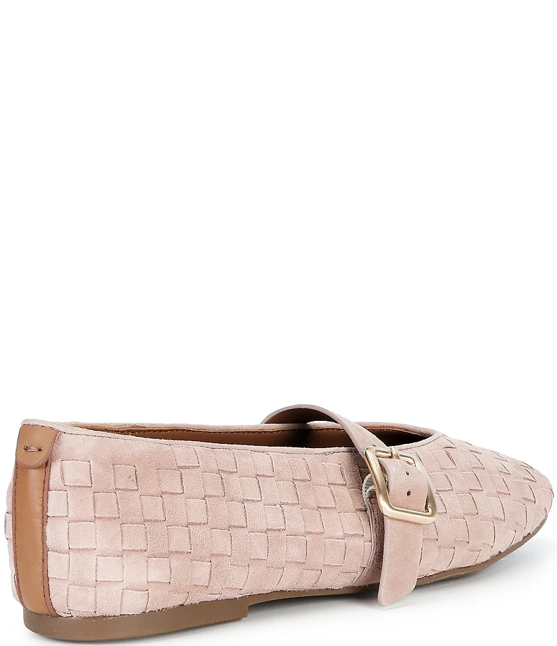 Gentle Souls Winifred Woven Suede Mary Jane Ballet Flats