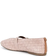 Gentle Souls Winifred Woven Suede Mary Jane Ballet Flats