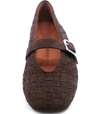 Gentle Souls Winifred Woven Suede Mary Jane Ballet Flats