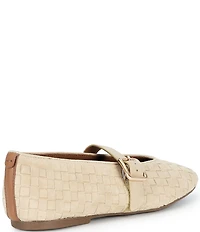 Gentle Souls Winifred Woven Suede Mary Jane Ballet Flats