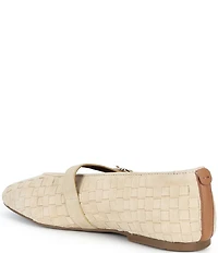 Gentle Souls Winifred Woven Suede Mary Jane Ballet Flats