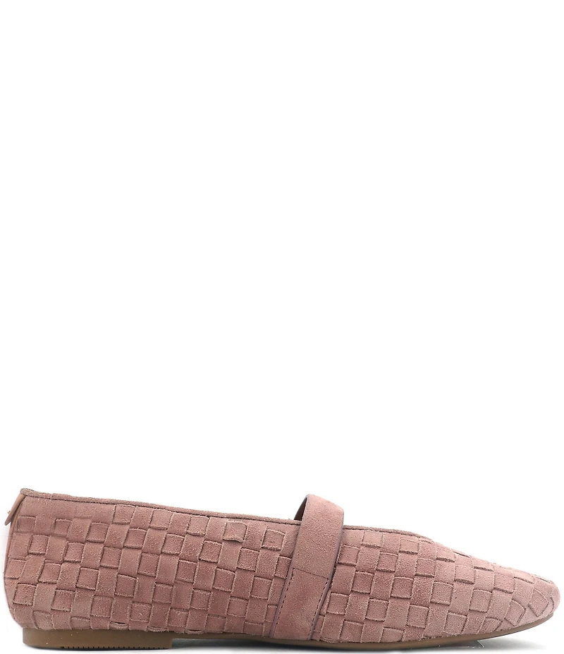 Gentle Souls Winifred Woven Suede Mary Jane Ballet Flats