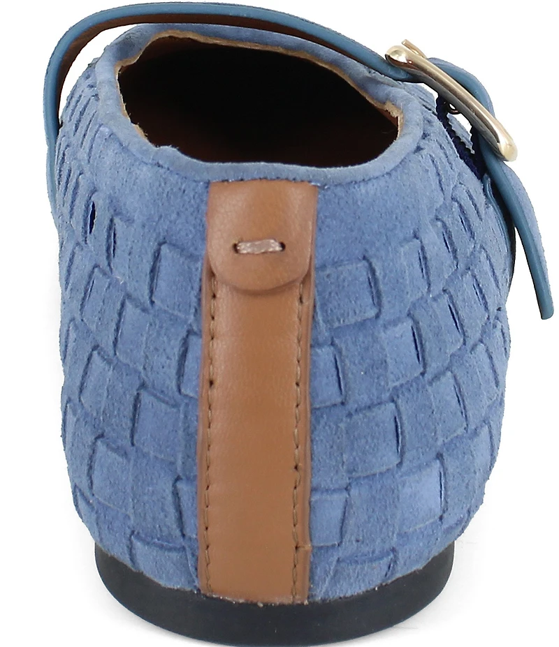 Gentle Souls Winifred Woven Suede Mary Jane Ballet Flats