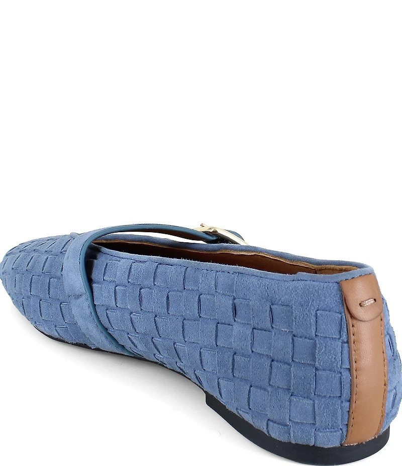 Gentle Souls Winifred Woven Suede Mary Jane Ballet Flats