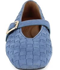 Gentle Souls Winifred Woven Suede Mary Jane Ballet Flats
