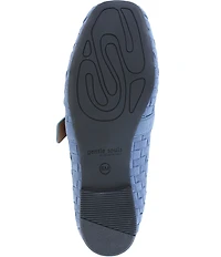 Gentle Souls Winifred Woven Suede Mary Jane Ballet Flats