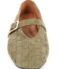 Gentle Souls Winifred Woven Suede Mary Jane Ballet Flats
