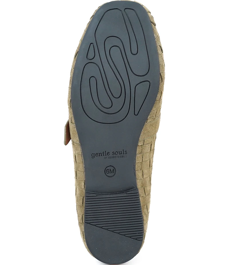 Gentle Souls Winifred Woven Suede Mary Jane Ballet Flats