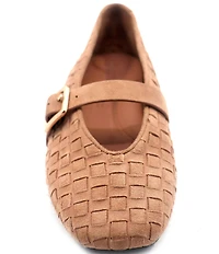 Gentle Souls Winifred Woven Suede Mary Jane Ballet Flats