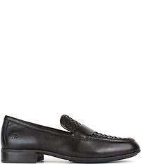 Gentle Souls Women's Crew Woven Detailed Leather Loafers
