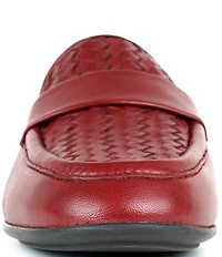 Gentle Souls Women's Crew Woven Detailed Leather Loafers