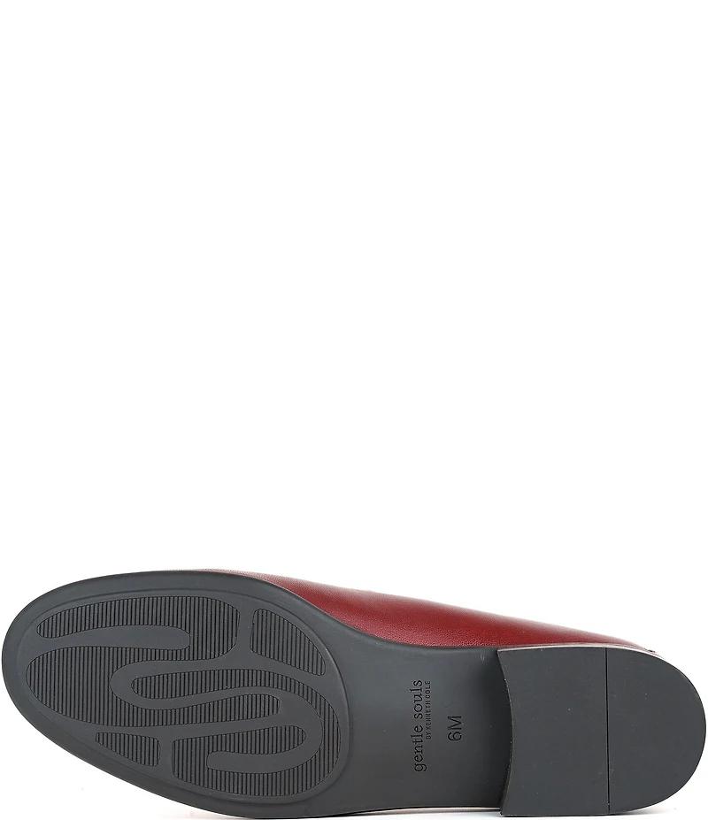 Gentle Souls Women's Crew Woven Detailed Leather Loafers