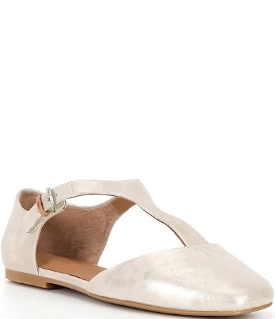 Gentle Souls Wyatt Leather T-Strap Flats