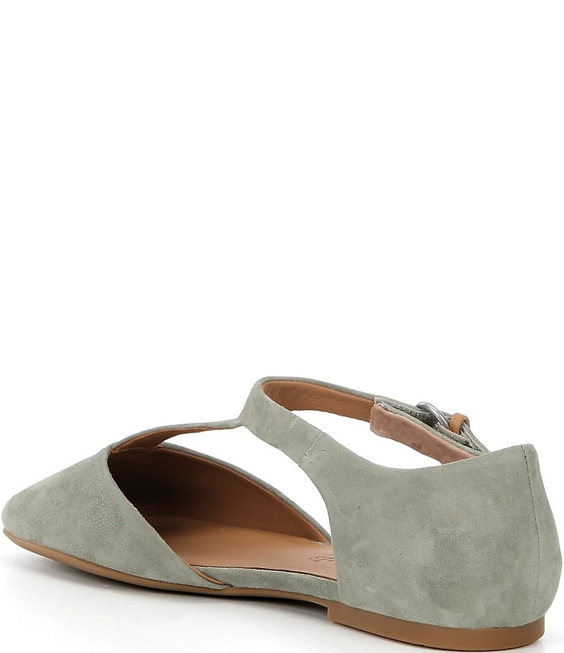 Gentle Souls Wyatt Suede T-Strap Flats