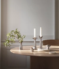 Georg Jensen Bloom Botanica Stainless Steel Sculptural Candle Holder, Set of 2