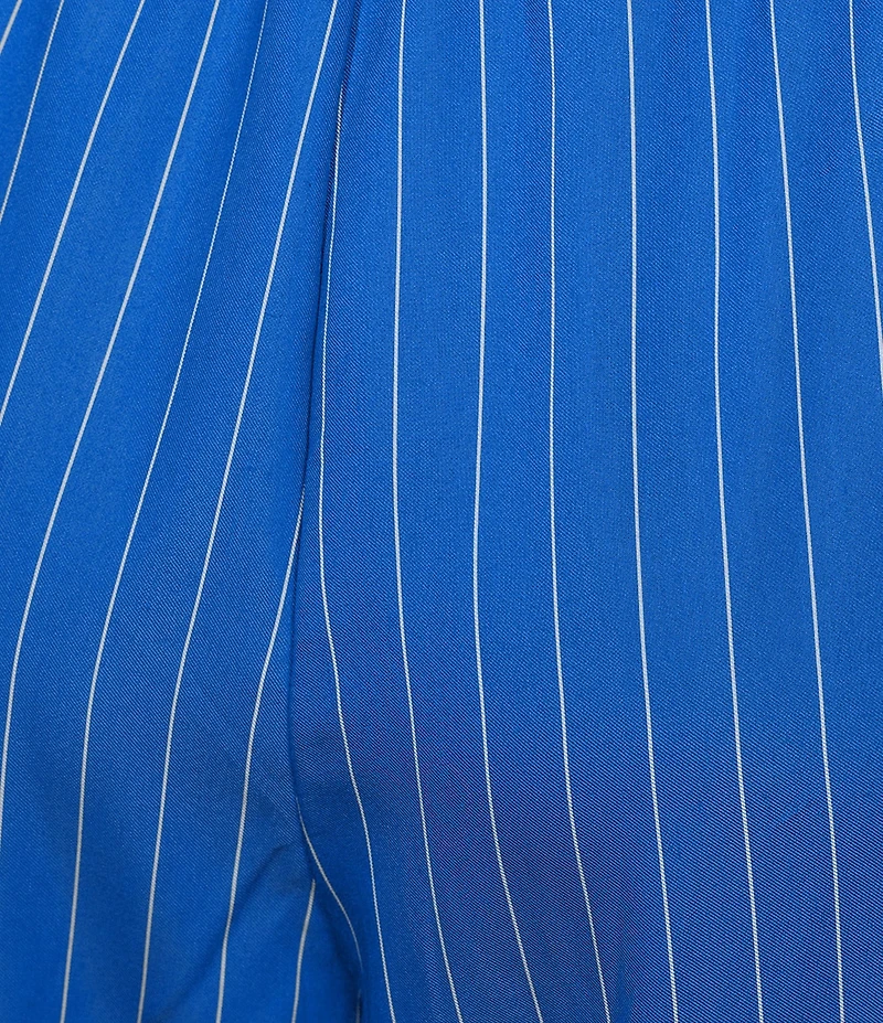 Gianna Bini Marina Striped High Rise Wide Leg Coordinating Boxer Pants