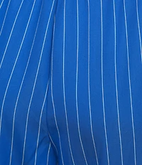 Gianna Bini Marina Striped High Rise Wide Leg Coordinating Boxer Pants