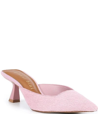 Gianni Bini Wade Haircalf Pointed Toe Dress Mules