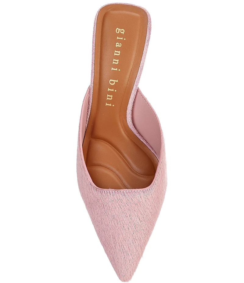 Gianni Bini Wade Haircalf Pointed Toe Dress Mules