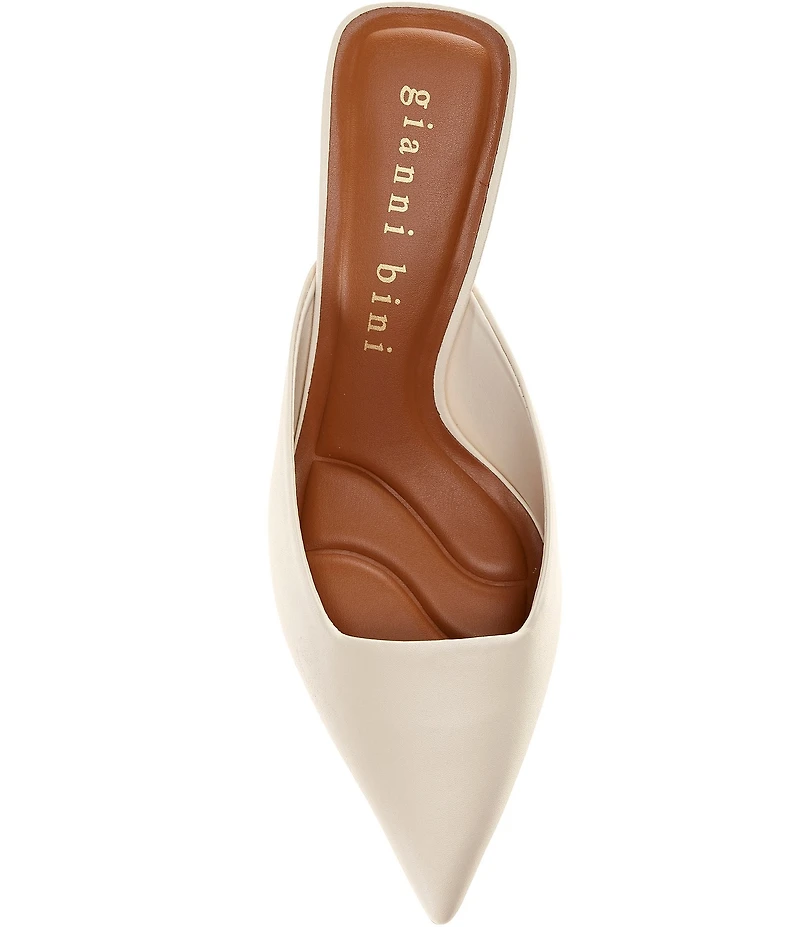 Gianni Bini Wade Leather Pointed Toe Dress Mules