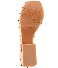 Gianni Bini Abbott Studded Clear Square Toe Platform Slide Sandals