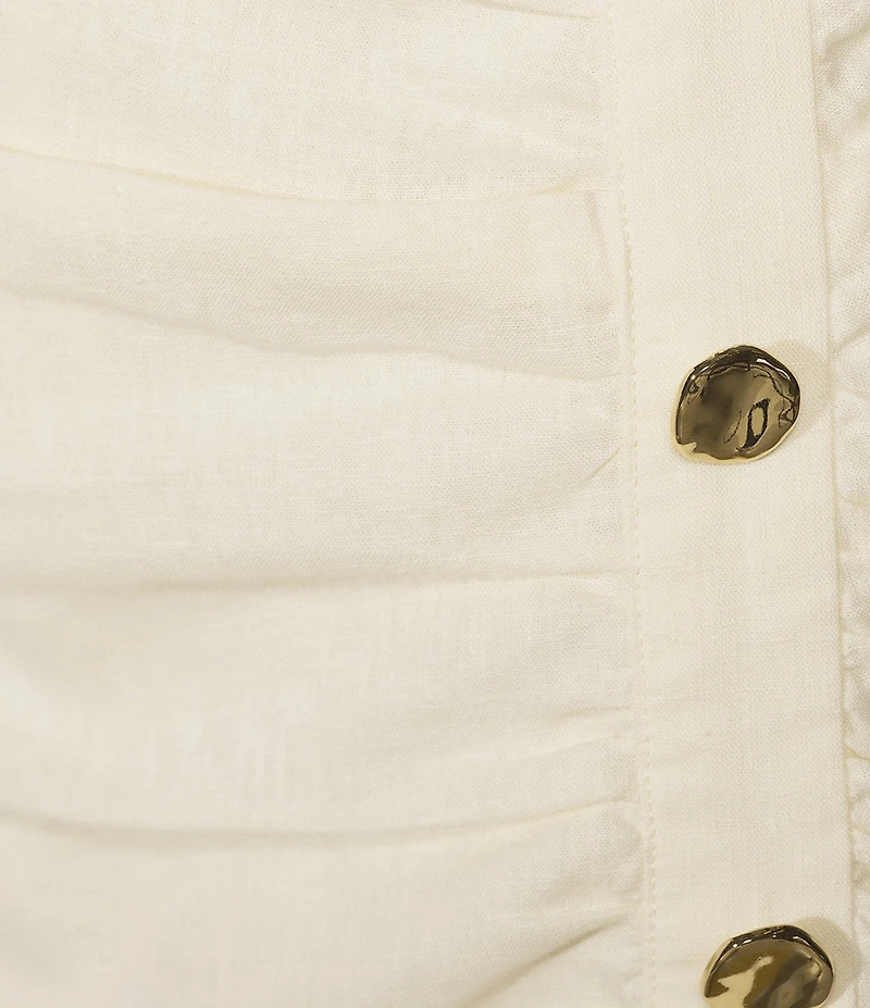 Gianni Bini Ada A-Line Coordinating Linen Mini Skirt