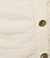 Gianni Bini Ada A-Line Coordinating Linen Mini Skirt