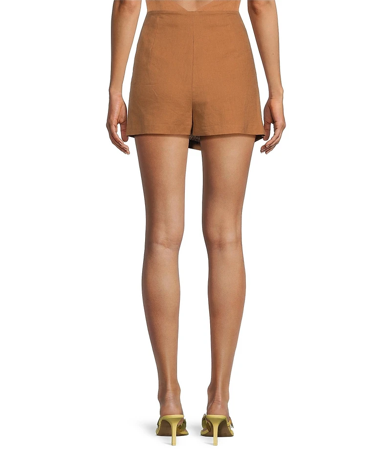 Gianni Bini Ada A-Line Coordinating Linen Mini Skirt