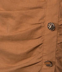 Gianni Bini Ada A-Line Coordinating Linen Mini Skirt