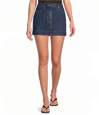 Gianni Bini AJ Denim A-Line Mini Skirt