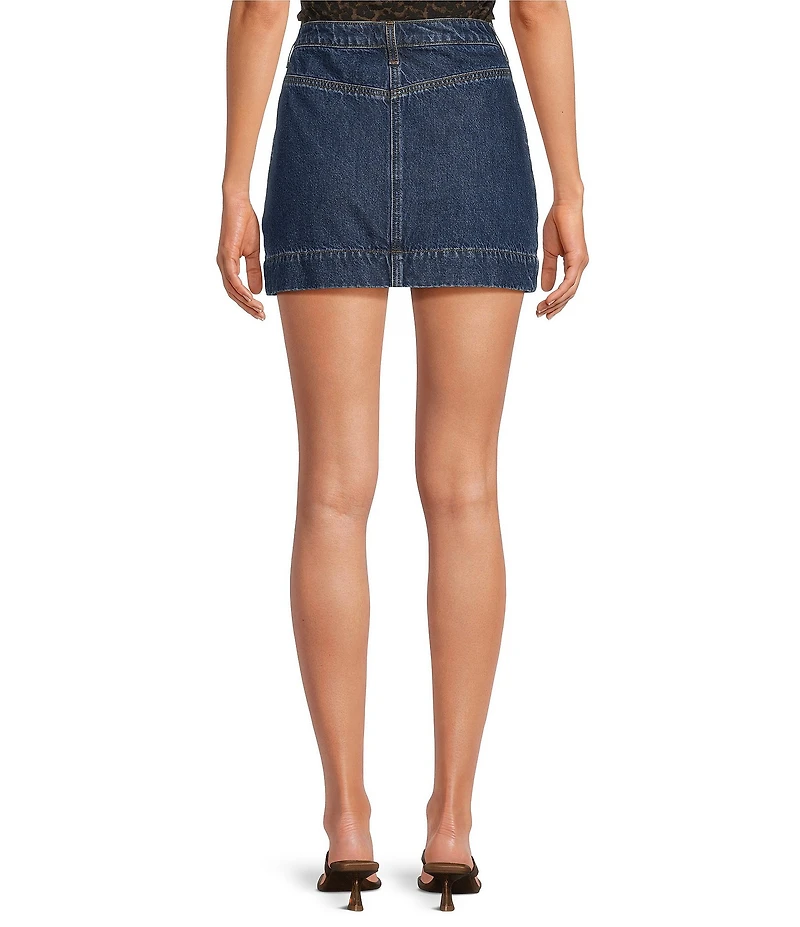 Gianni Bini AJ Denim A-Line Mini Skirt