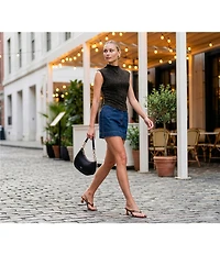 Gianni Bini AJ Denim A-Line Mini Skirt