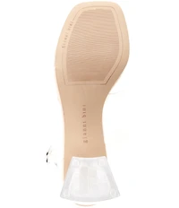 Gianni Bini Alivia Two Clear Vinyl Block Heel Sandals
