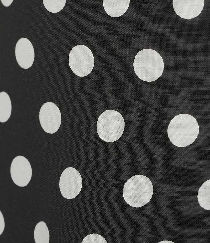 Gianni Bini Allison Polka Dot Square Neck Sleeveless Mini Linen Dress