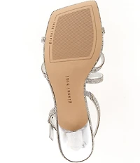 Gianni Bini Alyx Rhinestone Strappy Kitten Heel Dress Sandals