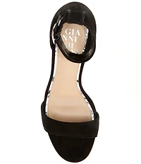 Gianni Bini Amandah Nubuck Block Heel Dress Sandals