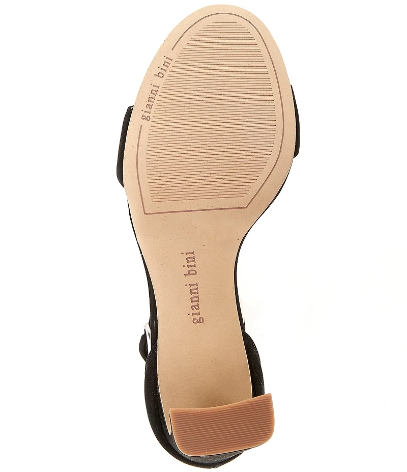 Gianni Bini Amandah Nubuck Block Heel Dress Sandals