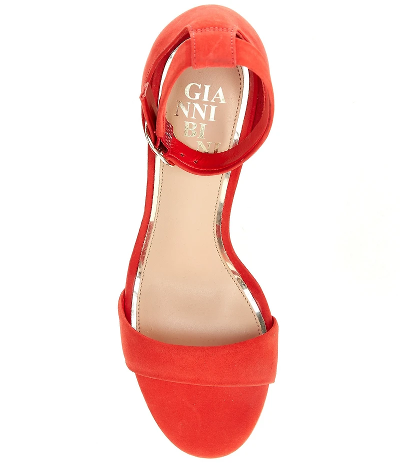Gianni Bini Amandah Nubuck Block Heel Dress Sandals