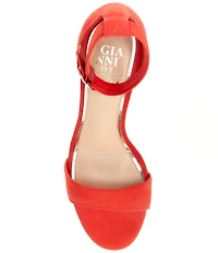 Gianni Bini Amandah Nubuck Block Heel Dress Sandals