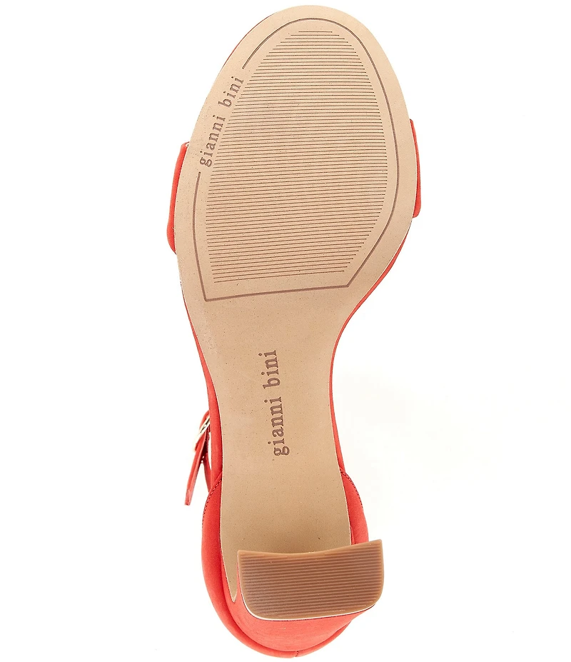 Gianni Bini Amandah Nubuck Block Heel Dress Sandals