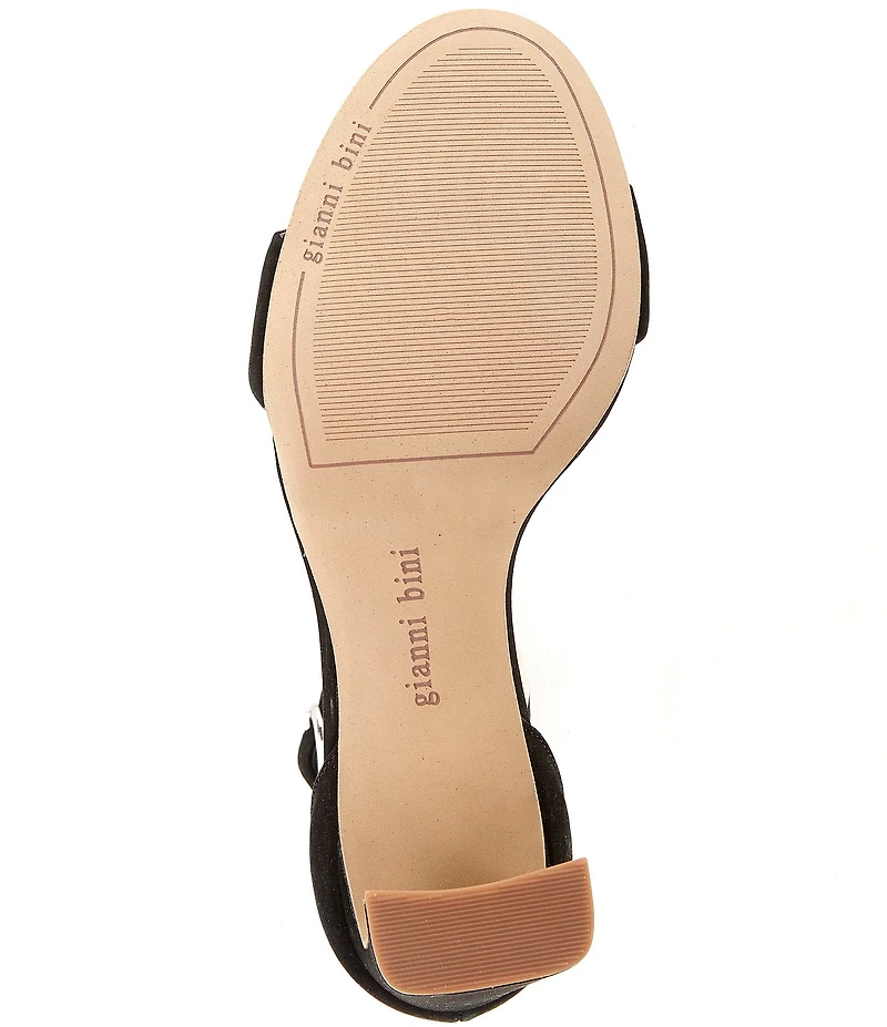 Gianni Bini Amandah Satin Block Heel Dress Sandals