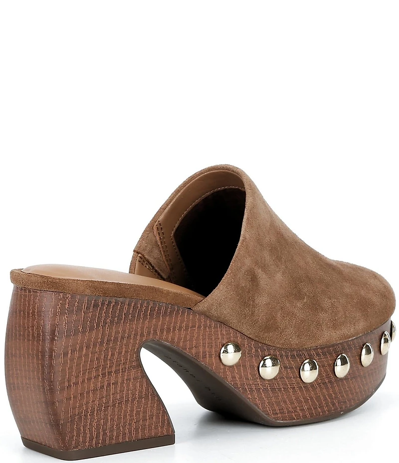 Gianni Bini Amari Studded Suede Platform Mules