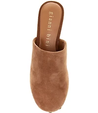 Gianni Bini Amari Studded Suede Platform Mules