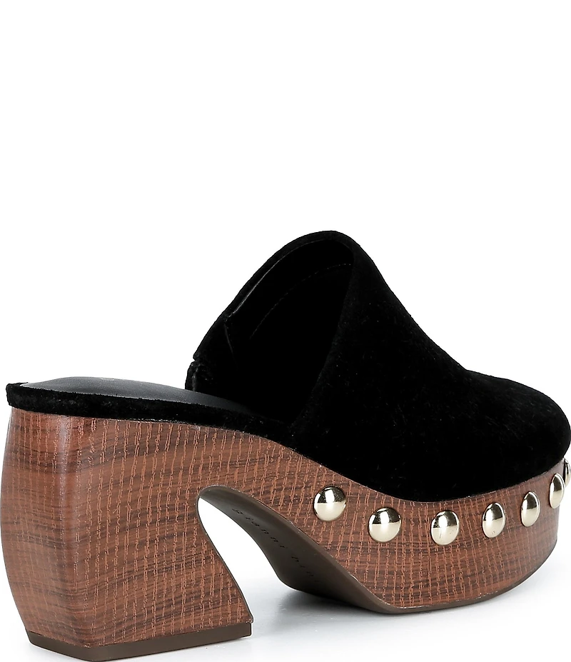 Gianni Bini Amari Studded Suede Platform Mules