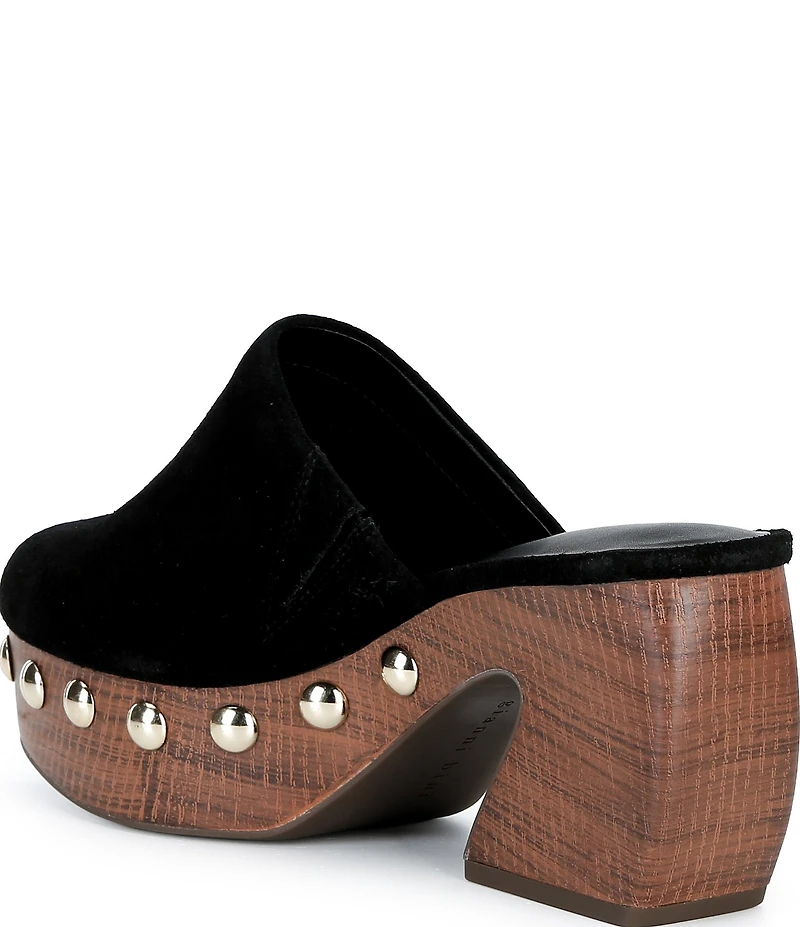 Gianni Bini Amari Studded Suede Platform Mules