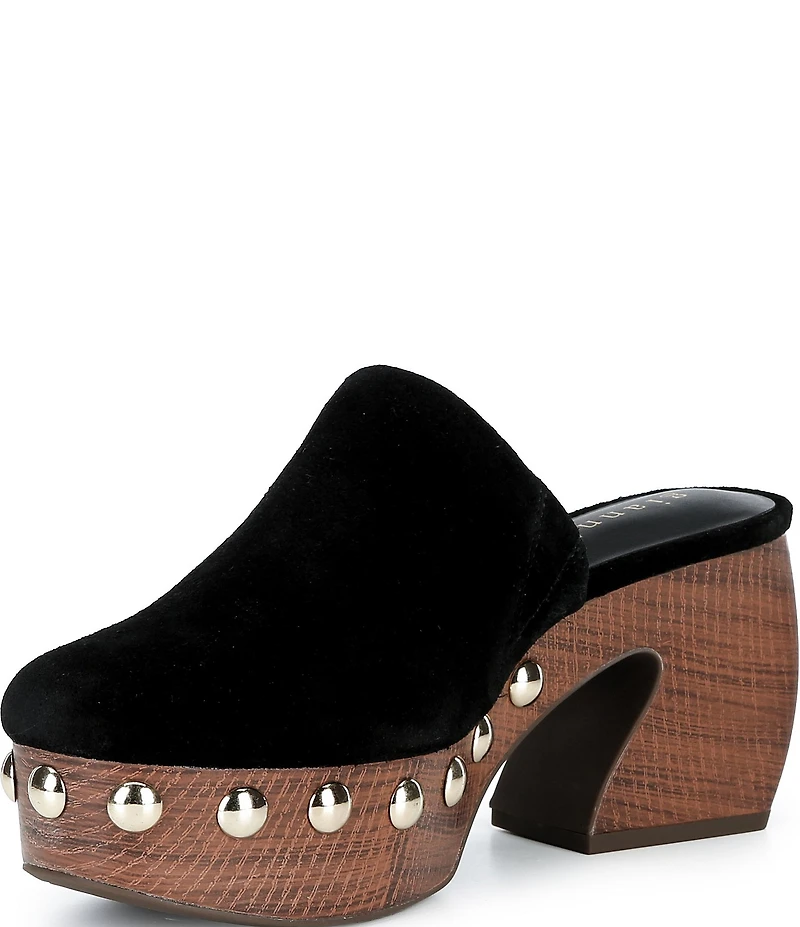 Gianni Bini Amari Studded Suede Platform Mules