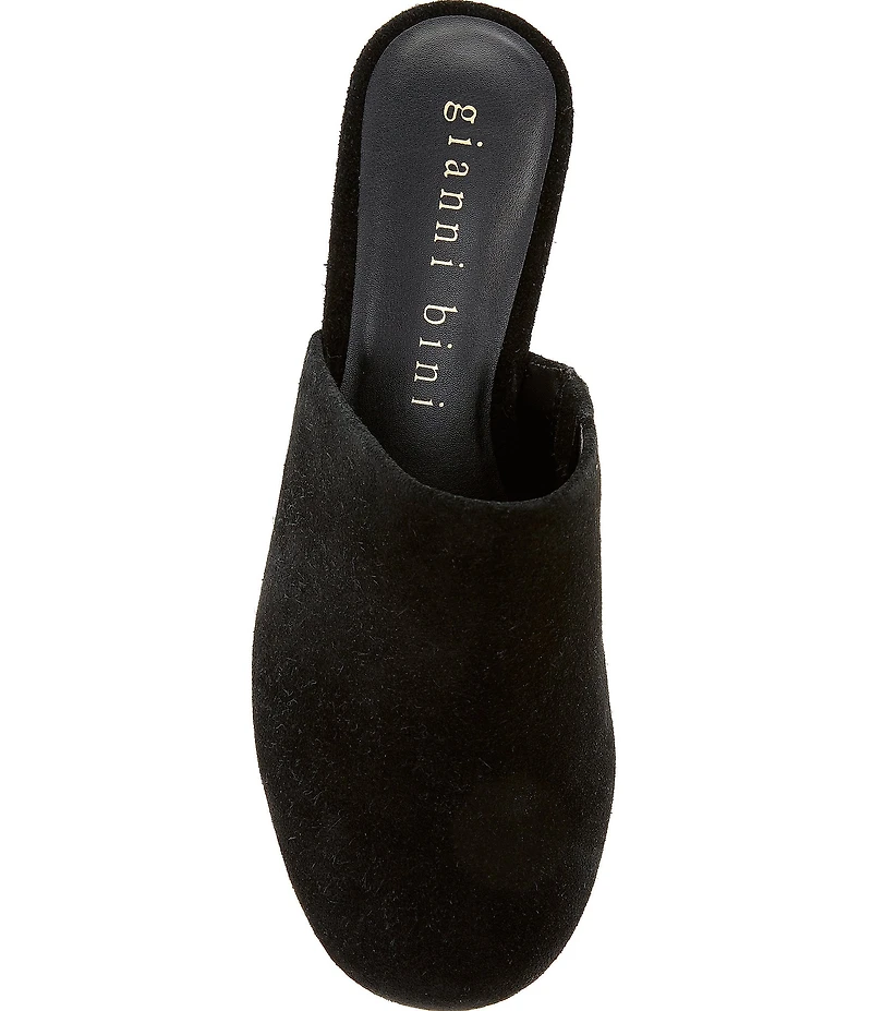 Gianni Bini Amari Studded Suede Platform Mules