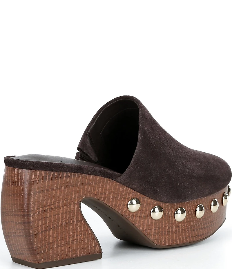Gianni Bini Amari Studded Suede Platform Mules