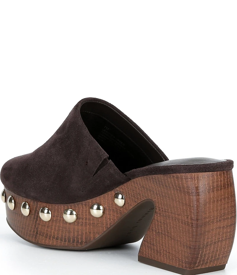 Gianni Bini Amari Studded Suede Platform Mules